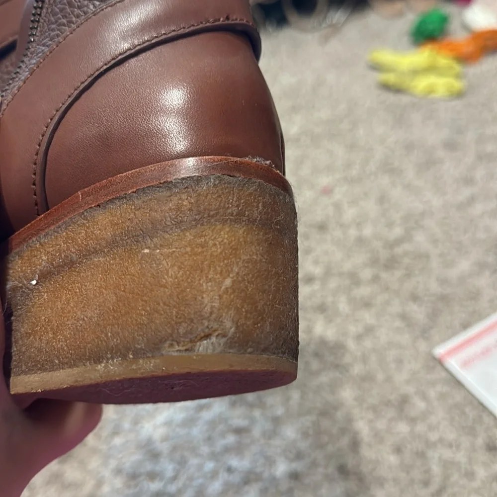 Coach Preston Leather and Sherling Booties 8 - Picture 9 of 9